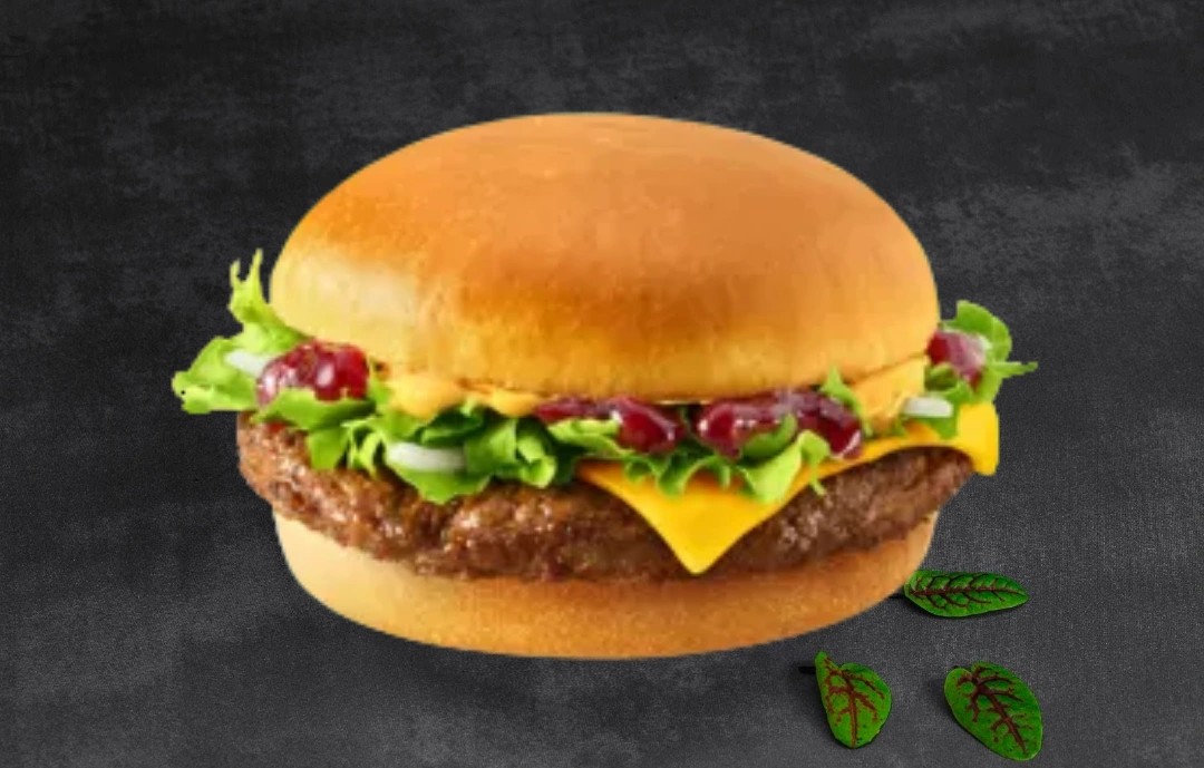 Фото Новогодний бургер говядина с клюквенным соусом